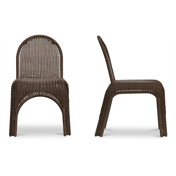 Moe's Kendall Outdoor Dining Chair Brown Set of 2