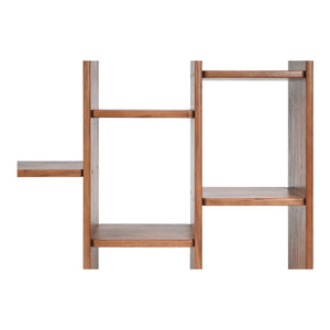 Moe's Orson Bookcase in Brown Acacia Wood