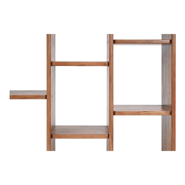 Moe's Orson Bookcase in Brown Acacia Wood