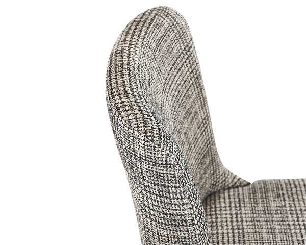 ELISA DINING CHAIR - GREY OAK - NAYA CHECK BLACK