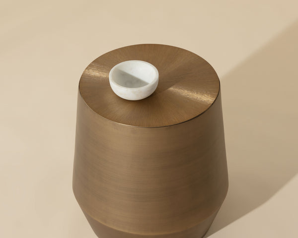 CREED END TABLE - ANTIQUE GOLD