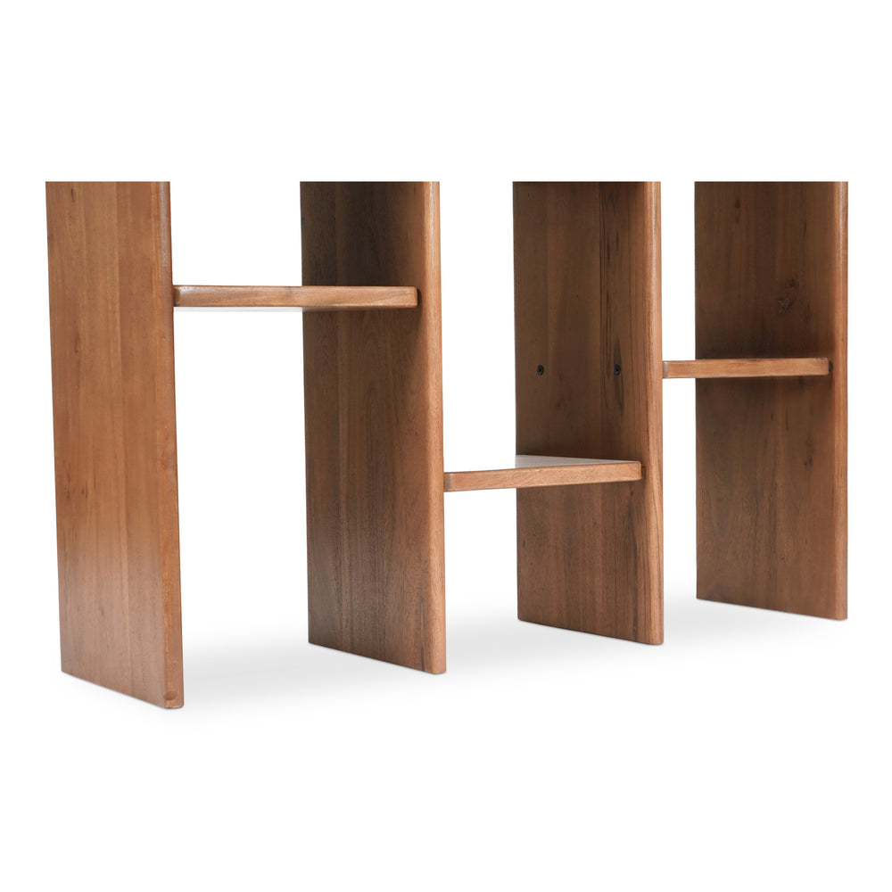 Moe's Orson Bookcase in Brown Acacia Wood