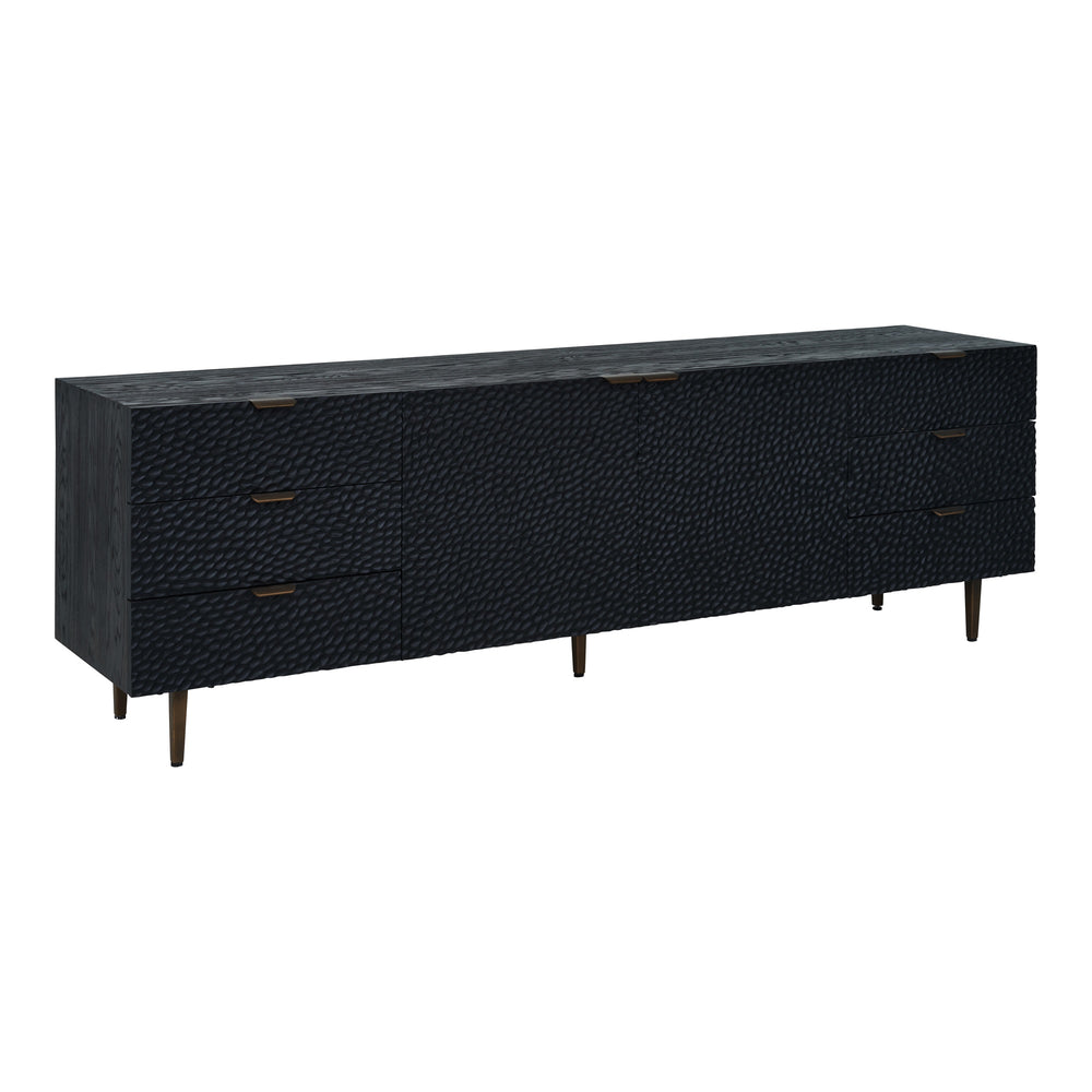 Breu Black Sideboard with Gold Accents