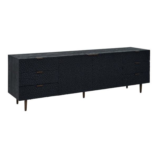 Breu Black Sideboard with Gold Accents