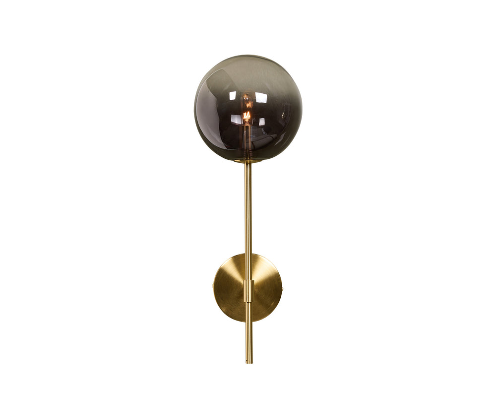 IZORA SCONCE - BRASS - SMOKE GREY OMBRE