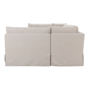 Moe's Fable Slipcover U-Shape Dining Banquette 154" Beige