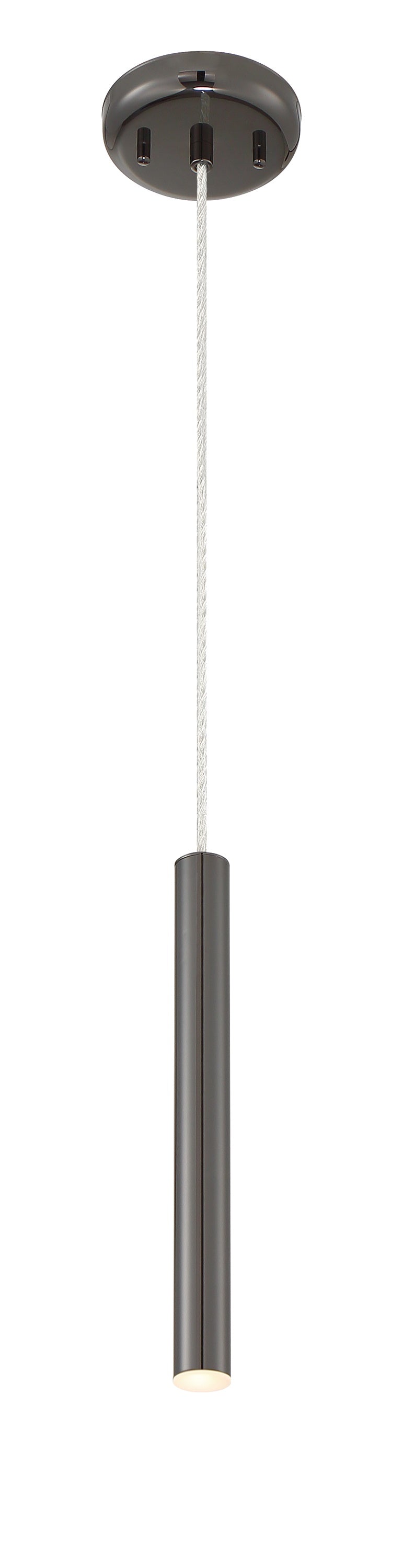 Forest 1 Light Mini Pendant in Pearl Black Finish