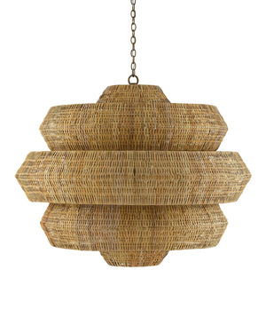 Antibes Grande Chandelier In Khaki & Natural