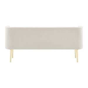 Marsha KD Velvet Bench, Dainty Cream