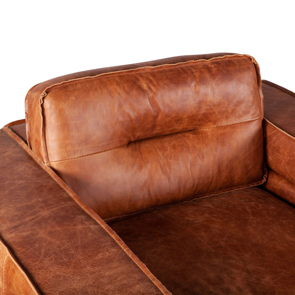 Portofino Leather Sofa Antique Ebony