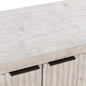 Coleen Solid Wood 6-Drawer Buffet in Vintage Cream