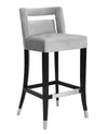 Hart Grey Velvet Counter Stool