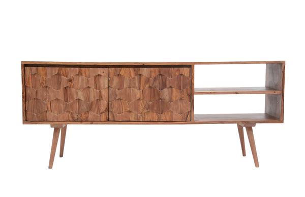 Moe's O2 TV Cabinet in Natural Sheesham Wood