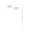 Cuna White 2-Light Wall Lamp with White Wall Hanger