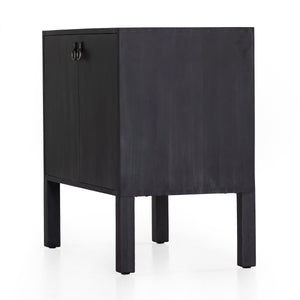 Isador Bar Cabinet In Black Wash Poplar