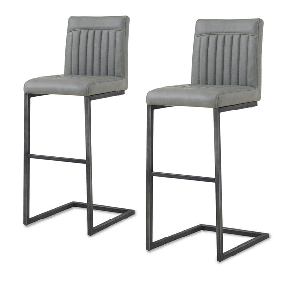 Ronan Bar Stool In Antique Graphite Gray