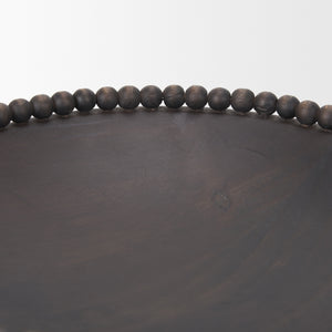 Wendell Dark Brown Wood w/ Wood Beads Round Bowls