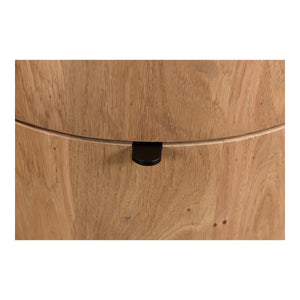 Theo Two Drawer Nightstand in Natural Oak