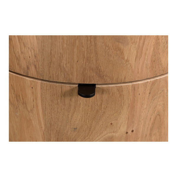 Theo Two Drawer Nightstand in Natural Oak