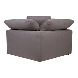 Moe's Clay Corner Chair Light Grey Fabric