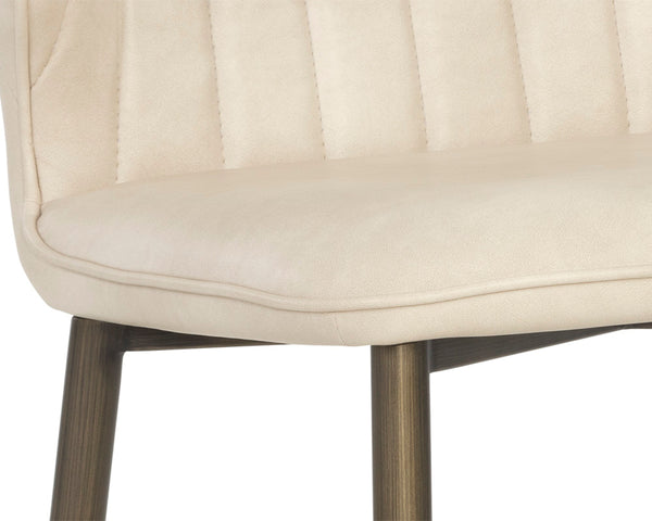 CLINTON DINING CHAIR - BRONZE - BRAVO CREAM