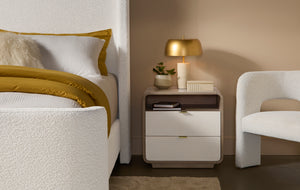 KAYDEN NIGHTSTAND - OYSTER SHAGREEN