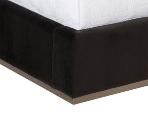 BECKHAM BED - QUEEN - QUILTED ABBINGTON CHARRED BROWN