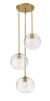 Harmony 3 Light Pendant in Olde Brass Finish
