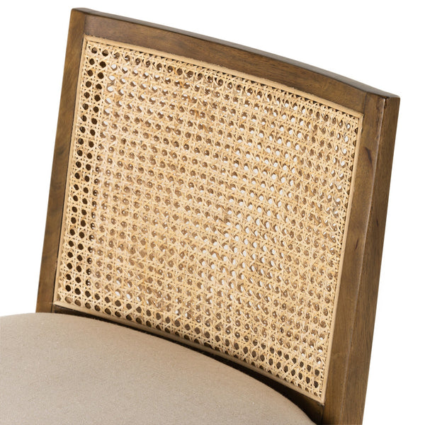 Antonia Cane Armless Bar + Counter Stool - Savile Flax
