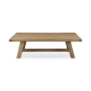 Valen Reclaimed Wood Coffee Table with Sawhorse Base