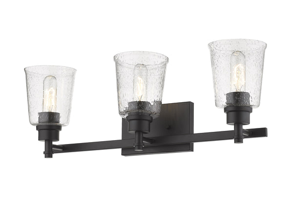 Bohin 3 Light Vanity in Matte Black Finish