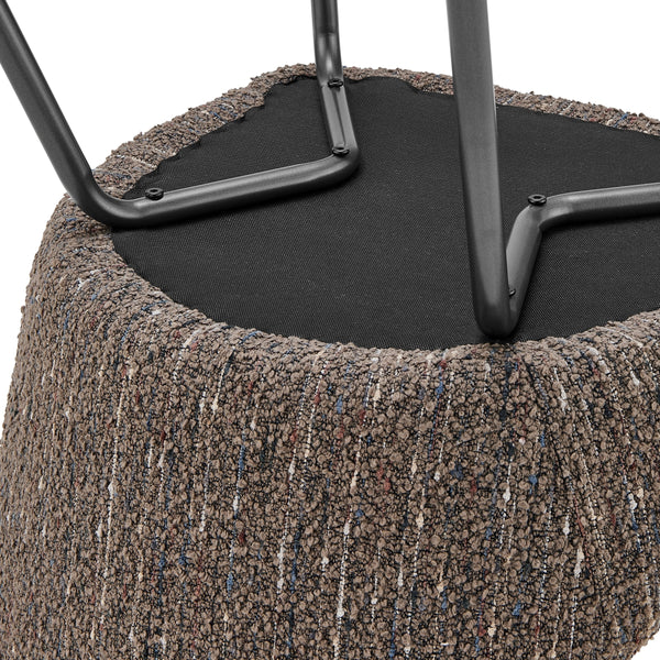 Katrisa KD Boucle Dining Side Chair, Zenith Brown