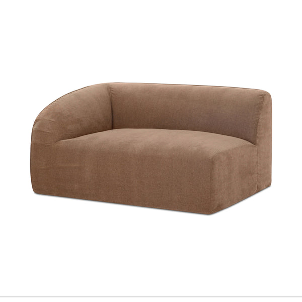 Isla Left Arm Facing Chair Mocha Slipcover