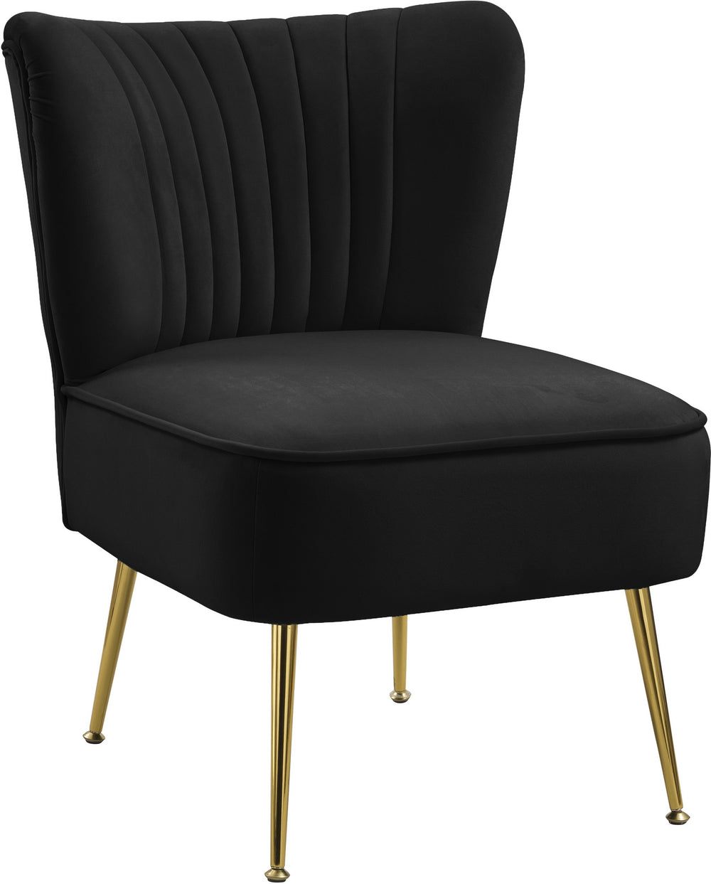 Jennie Accent Chair In Black Velvet