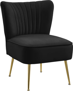 Jennie Accent Chair In Black Velvet