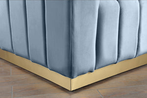 Francis Sofa In Sky Blue Velvet