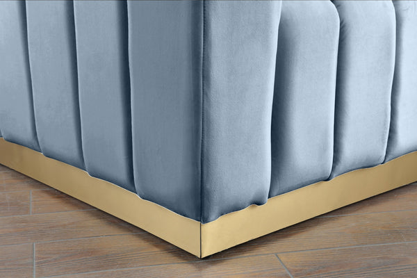 Francis Sofa In Sky Blue Velvet
