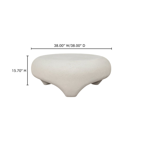 Moe's Ines Outdoor Coffee Table in White