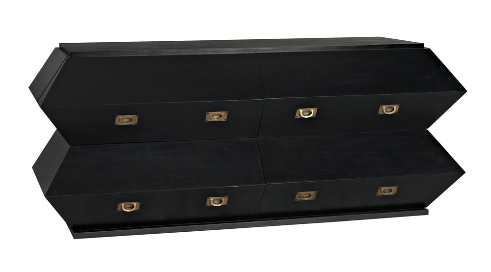 Vico Mahogany Dresser in Hand-Rubbed Black