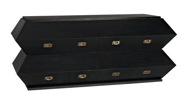 Vico Mahogany Dresser in Hand-Rubbed Black