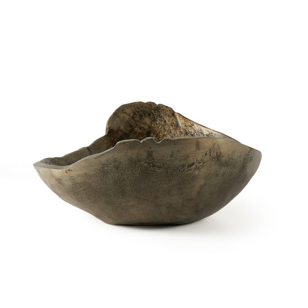 Jagen Outdoor Bowl - Rustic Cast Aluminum