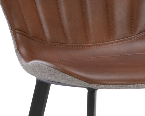 ARABELLA COUNTER STOOL - BRAVO COGNAC / NOVEMBER GREY
