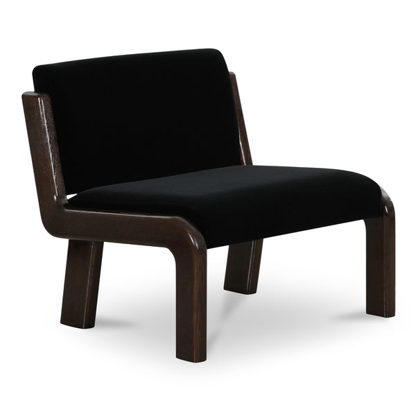 Moe's Edie Accent Chair Black Faux Mohair