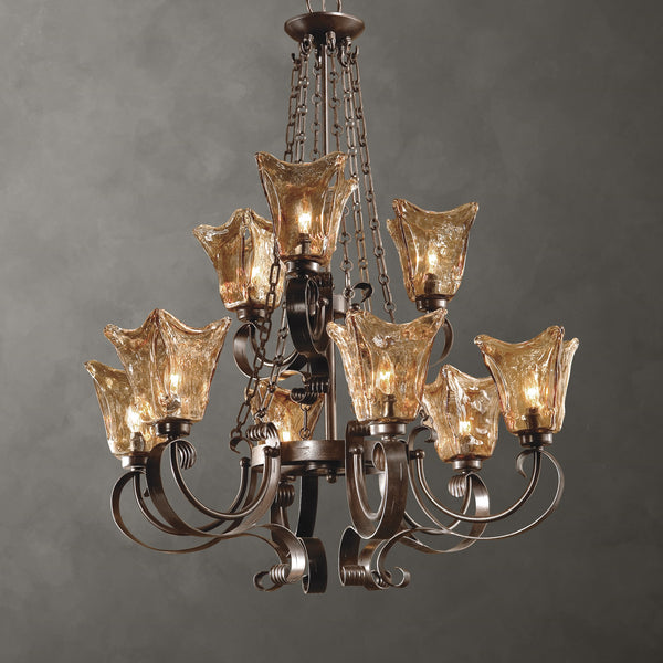 Vetraio 9Lt Oil Rubbed Bronze Chandelier