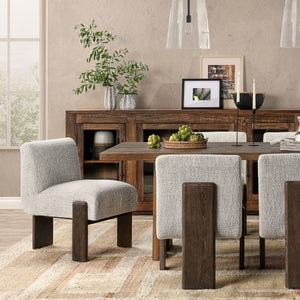 Chelsea Upholstered Dining Chair in Pixel Ivory