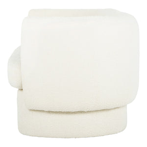 Moe's Koba Sofa in Maya White with Wood Frame