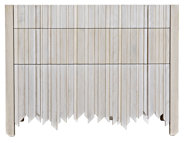 Desdemona 3 Drawer Chest, Bleached Elm
