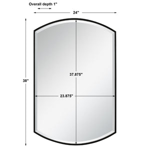 Shield Shaped Iron Mirror