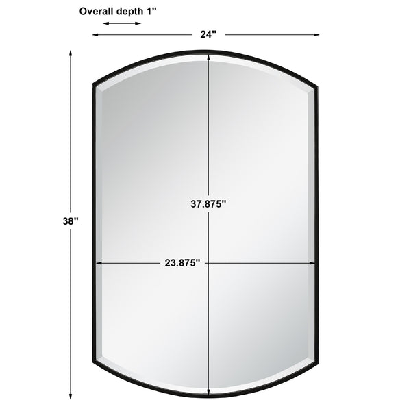 Shield Shaped Iron Mirror