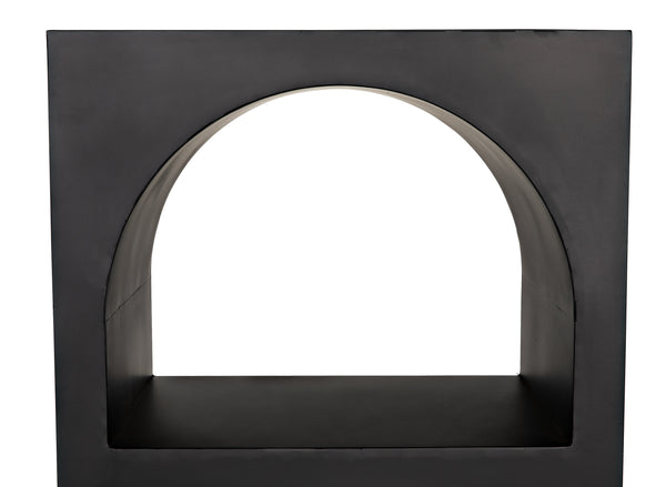 Aqueduct Bookcase, A, Black Metal
